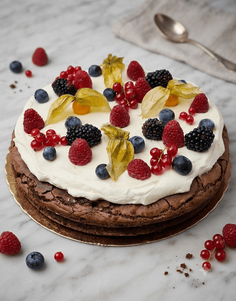 Tarta wegańska z owocami leśnymi